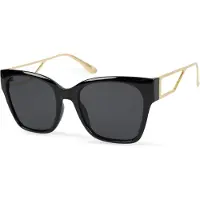 StyleBREAKER Damen Oversize Sonnenbrille mit breiten Metall Bügeln, Polycarbonat Gläsern und Kunststoff Gestell 09020128