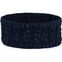 StyleBREAKER Stirnband "Strick Stirnband Zopfmuster Pailletten" 1 Stk.