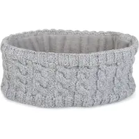 StyleBREAKER Stirnband "Strick Stirnband Zopfmuster Pailletten" 1 Stk.
