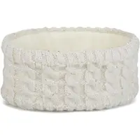 StyleBREAKER Stirnband "Strick Stirnband Zopfmuster Pailletten" 1 Stk.
