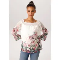Aniston CASUAL Schlupfbluse mit bunten Blumen kunstvoll bedruckt