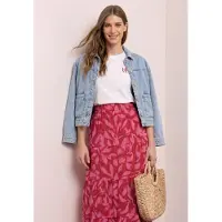 Street One Maxirock Sommer aus Chiffon mit Print/Weich fallende Volants