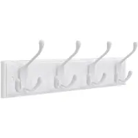 Helloshop26 Wandgarderobe mit 4 Haken für Hüte, Schals, Regenschirme und Schlüssel für den Eingangsbereich