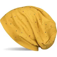 StyleBREAKER Beanie "Beanie mit Strass Nieten Applikation" 1 Stk.