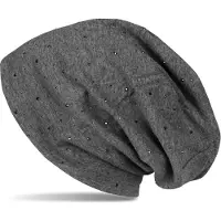 StyleBREAKER Beanie "Beanie mit Strass Nieten Applikation" 1 Stk.
