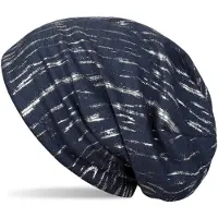StyleBREAKER Beanie "Beanie mit Metallic Streifen Print" 1 Stk.
