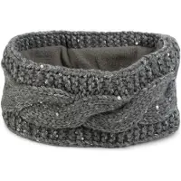 StyleBREAKER Stirnband "Grobstrick Stirnband mit Pailletten" 1 Stk.