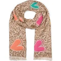 StyleBREAKER XXL-Schal "Schal mit Leoparden Herz Muster" 1 Stk.