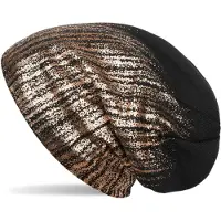 StyleBREAKER Strickmütze "Feinstrick Beanie mit Metallic Print" 1 Stk.