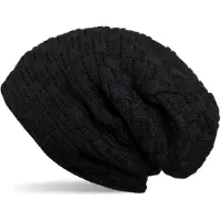 StyleBREAKER Strickmütze "Feinstrick Beanie mit Flecht Muster und Teddyfleece" 1 Stk.