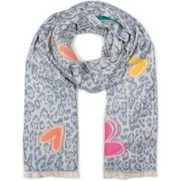 StyleBREAKER XXL-Schal "Schal mit Leoparden Herz Muster" 1 Stk.