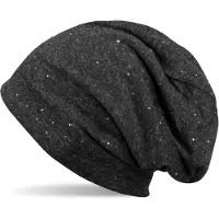 StyleBREAKER Beanie "Beanie mit Strass Nieten Applikation" 1 Stk.