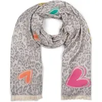 StyleBREAKER XXL-Schal "Schal mit Leoparden Herz Muster" 1 Stk.