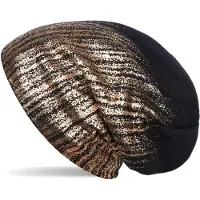 StyleBREAKER Strickmütze "Feinstrick Beanie mit Metallic Print" 1 Stk.
