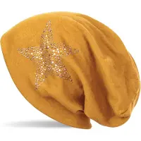 StyleBREAKER Beanie "Beanie Mütze mit Strass Nieten Stern" 1 Stk.