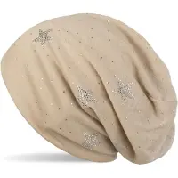 StyleBREAKER Beanie "Beanie mit Strass Sterne" 1 Stk.