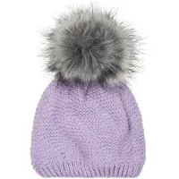 StyleBREAKER Bommelmütze "Einfarbige Strick Bommelmütze mit Thermo-Fleece" 1 Stk.