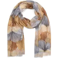 StyleBREAKER Schal "Langer Schal Ginkgo Leaves" 1 Stk.