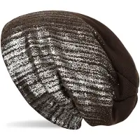 StyleBREAKER Strickmütze "Feinstrick Beanie mit Metallic Print" 1 Stk.