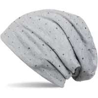 StyleBREAKER Beanie "Beanie mit Strass Nieten Applikation" 1 Stk.