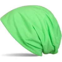 StyleBREAKER Beanie "Uni Slouch Beanie Mütze", Herren, grün (neongrün), Obermaterial: 65% Baumwolle CO. 35% Polyester PES., Modisch, Mützen Beanie