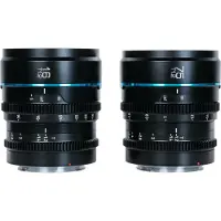 Sirui MS-2SEB Nightwalker Series 16 & 75mm T1.2 S35 Manual Focus Cine Lens Bundle (E Mount, Black)