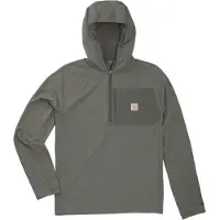 Carhartt Pullover Herren Force Ironwood Relaxed Half Zip Hoodie Dusty Olive-M