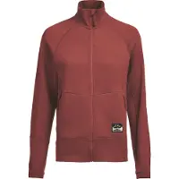Lundhags Tived Merino Full Zip W, Mittelschicht, schwarz, rot