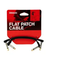 D'addario And Co Flat Patch Cable Schwarz 10 cm Winkelklinke - Winkelklinke
