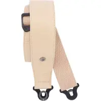 D'Addario Gitarrengurt Comfort Leather Auto Lock 2,5" TAN - Gitarrengurt