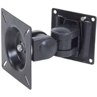 Value - Befestigungskit (Wandmontage, Montagearm für Einzelbildschirm) - für LCD-Display - Stahl - Schwarz - Bildschirmgröße: 35.6-61 cm (14"-24")