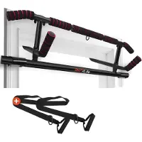 DH FitLife – Klimmzugstange für Türrahmen – Ohne Schrauben – Inkl. Sling-Trainer – Für Türrahmen von 70–92 cm
