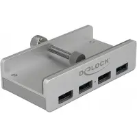 DeLOCK Externer USB 3.0 4 Port Hub mit Feststellschraube