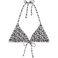 Marc o'polo Bandeau-Bikini-Top "Millefleur", Damen, Gr. XL (46), N-Gr, millefleur print schwarz navy, Obermaterial: 84% Polyamid, 16% Elasthan, Bikini-Oberteile Bandeau-Bikini-Top