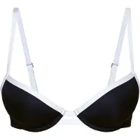 JOOP! Bandeau-Bikini-Top JOOP "Blanca Beach", Damen, Gr. 38, Cup D, schwarz beauty, Obermaterial: 83% Polyamid, 17% Elasthan, Bikini-Oberteile Bandeau-Bikini-Top