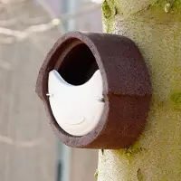 Cj Wildlife Nistkasten „Alicante“ WoodStone Halboffener Nistkasten Braun | Vogelhaus Holzbeton |