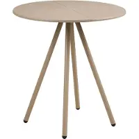 House Nordic Runder Cafétisch in Taupe, mit einem Durchmesser von 70 cm und einer Höhe von 74 cm
