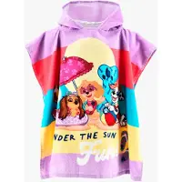 Ryhmä Hau Badeponcho 100% Baumwolle, Lila