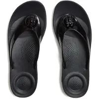 FitFlop Damen Iqushion d-luxe Black-Schuhgröße 36