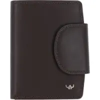 Golden Head Leder Geldbörse Polo RFID Protect Kombischeintasche mit Riegel 1439 Dunkelbraun