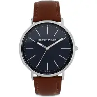 Tom Tailor Herren Armbanduhr silber - Ziffernblatt braun mit 40mm, silber, Gr. ONESIZE