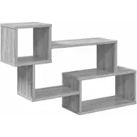vidaXL Schwebendes Regal Wandhalterung Grau Sonoma 87 x 20 x 55 cm