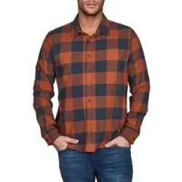 Riverso Flanellhemd Herren langarm Kariert Regular Fit RIVArne Regular Fit Middle Braun XXL