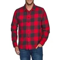 Riverso Flanellhemd Herren langarm Kariert Regular Fit RIVArne Regular Fit Middle Rot 5XL