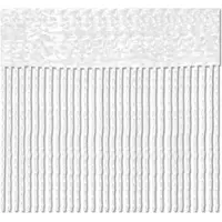Bestlivings 2er Pack Fadenvorhang 90x240 weiß - schneeweiß