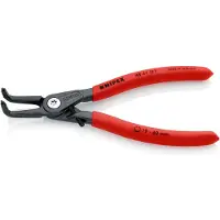 Knipex 48 41 J21 Präzisions-Sicherungsringzange für Innenringe in Bohrungen mit rutschhemmendem Kunststoff überzogen grau atramentiert 165 mm