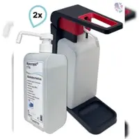 Blanc HYGIENIC SET: Hebelspender 1.000ml + 2x 1 Liter Haut- und Händedesinfektion mit vormontierter Pumpe