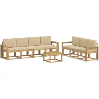 Syfax Modulares Gartenmöbel-Set 7-teilig aus Akazienholz, Latten-Design, Einzelmodul 59x59x37 cm