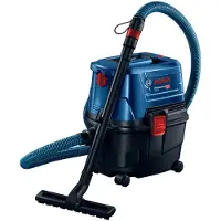 Bosch GAS 15, 1100 W, Trommel-Vakuum, Trocken&Nass, Kombi, 15 l, Schwarz, Blau