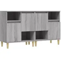 Helloshop26 - Buffet Sideboard Kommode Kleiderschrank Aufbewahrungsm√∂bel Organizer für Küche Wohnzimmer Lounge 2er-Set Sonoma 60 x 02_0036967